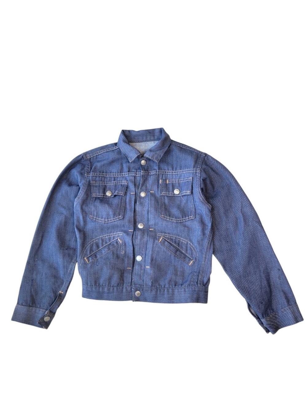 Vintage 70s JCPenney Ranch Craft Type II Jacket Denim Youth Kids 12